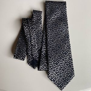 Men’s Charvet 100% Silk Tie - Silver and Black